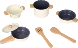 Laste metallist nõudekomplekt, 7 osa, valge