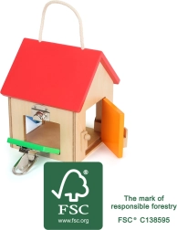 Väikeste käte lukumaja 100% FSC-puidust small foot