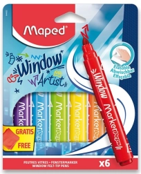 Maped Window aknamarkerid, 6 tk mikrokiudlapiga
