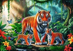 Puzzle „Tiigri kombed“ 200 tükki