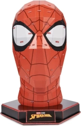 3D paper model of SPIDER-MAN head on a stand – 4D Build without glue