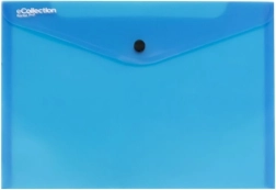 A5 Snap-Button Wallet, Blue, Polypropylene