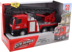 Metal fire truck with extendable ladder 15 cm