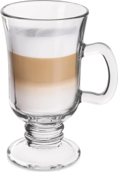 Latte-klaas 250 ml jalaga ja sangaga