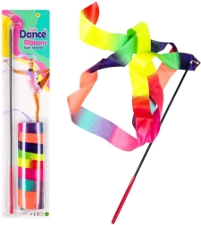 Värviline võimlemislint kepiga tantsuks ja võimlemiseks