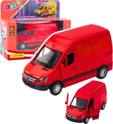 Metallist punane kaubik 1:32 tulede ja helidega