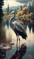 Teemantmaal „Sookurg järvel” 30 × 40 cm