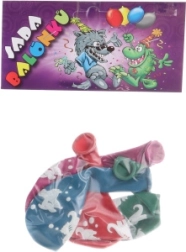 Round inflatable balloons with dinosaur print – set of 4