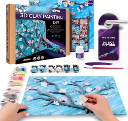 OKTO Art Set for Texture Painting with Modeling Paste “Almond Blossom” Van Gogh 30 × 40 cm