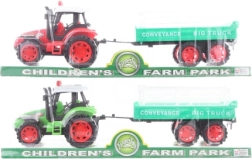 Plastist traktor hoorattaga ja haagisega 32 cm