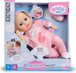 Baby Born Hannah – tule mängima, 36 cm nukk pudeli ja lutiga