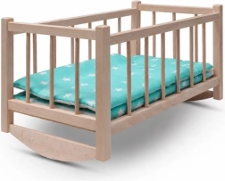 Baby Mix wooden cradle/crib for dolls with bedding
