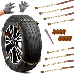 Snow Chains – Anti-Slip Tire Straps, Set of 8