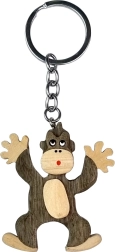 Wooden Monkey Keychain for Children