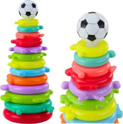 Educational stacking pyramid with ball and stickers – 13 levels