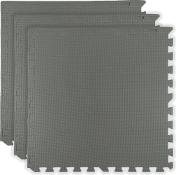 EVA vahtpõrandamatt HUMBI 180 × 60 cm, suured pusletükid, veekindel, ohutu, tumehall (3 tk)