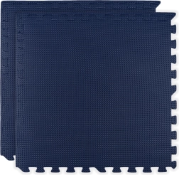 Vahtmatt HUMBI 120 × 60, suured veekindlad pusletükid, turvaline, 2 tk, tumesinine