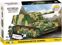 COBI ehituskomplekt Panzerhaubitze HUMMEL – iseliikuv haubits 1:28, 1118 detaili