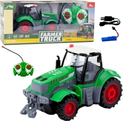 Green Remote-Controlled Tractor 1:24