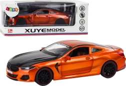 Metallist sportauto mudel hõõrdajamiga ja avatavate osadega 1:24 oranž