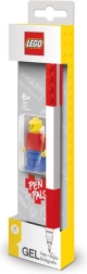 LEGO geelpliiats minifiguuriga, punane