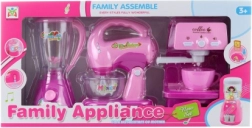 Lastetarvete patareidel köögikomplekt – kohvimasin, mikser ja blender