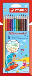 Stabilo Aquacolor akvarellpliiatsite komplekt, 12 tk