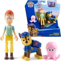 Paw Patroli figuurid Chase, kapten Turbot ja kaheksajalg – Adventure Bay komplekt