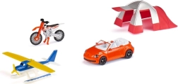 Siku Super gift set leisure time – convertible, seaplane, motorbike and tent