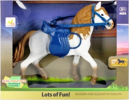 Ponik koos tarvikutega – plastfiguur sadula ja rakmetega