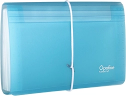 Document Organizer with Elastic DL Opaline Clear-Blue