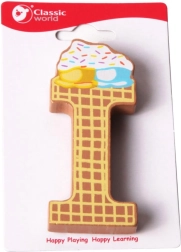 Wooden letter I Classic World