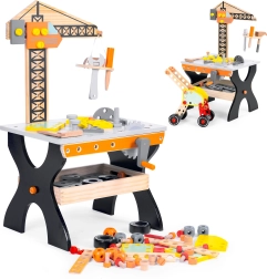 Wooden children's workbench with tools ECOTOYS