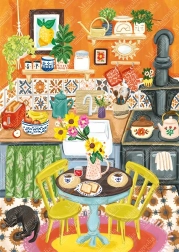 Orange Kitchen Puzzle 1000 Pieces
