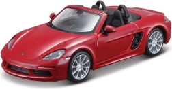 Bburago metallist automudel 1:32 Porsche 718 Boxster – tumepunane, kollane