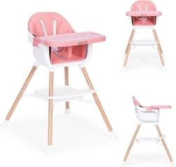 Laste söögitool 2-ühes, roosa, ECOTOYS