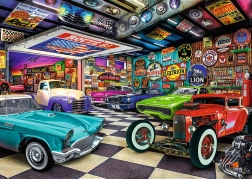 Trefl Puzzle Premium Plus Tea Time: autokollektsionääri garaaž 1000 tükki