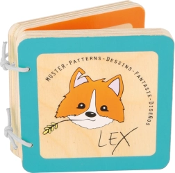 Puidust sensoorsete kogemuste raamat rebasepoiss Lexiga SMALL FOOT