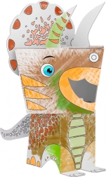 Paberkunst 3D värvitav pusle – kass – Triceratops