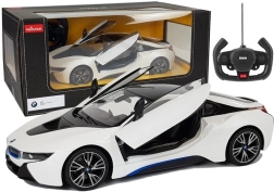Remote Control Car BMW i8 Rastar 1:14 White with Automatic Doors