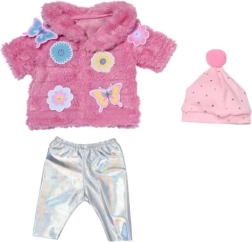 BABY born set with pink faux fur for 43 cm dolls