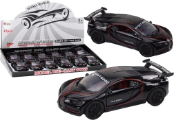 Metallist sportauto 1:32 figuuri ja spoileriga, must, tuled ja helid