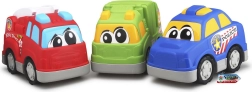 Kids’ cars 24 cm – garbage truck, fire truck and police vehicle