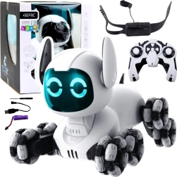 Interaktiivne robotkoer TOOBY kaugjuhtimisega, 4WD, LED-ide ja 360° pöördega