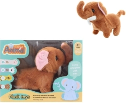 Walking plush battery-powered elephant