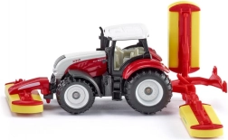Siku Farmeri traktor Steyr Pöttingeri niidukitega – metallmudel