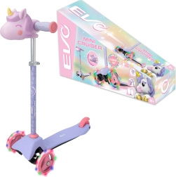 EVO Light Up Mini Cruiser laste kolmerattaline tõukeratas LED-ratastega, Ükssarvik