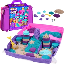 Kinetic Sand merineitsi palee – kaasaskantav komplekt sädelev liiv ja tarvikud 934 g
