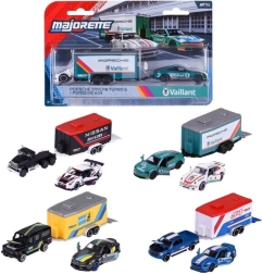 Majorette Racing Deluxe haagised – komplekt: 2 autot ja 1 haagis 1:64