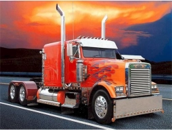 Teemantmaali komplekt Punane veok leekidega 30x40 cm